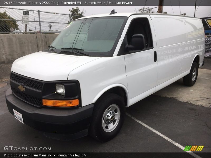 Summit White / Medium Pewter 2017 Chevrolet Express 2500 Cargo Extended WT