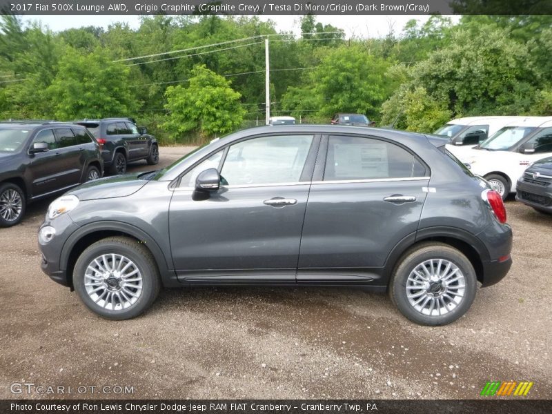 Grigio Graphite (Graphite Grey) / Testa Di Moro/Grigio (Dark Brown/Gray) 2017 Fiat 500X Lounge AWD