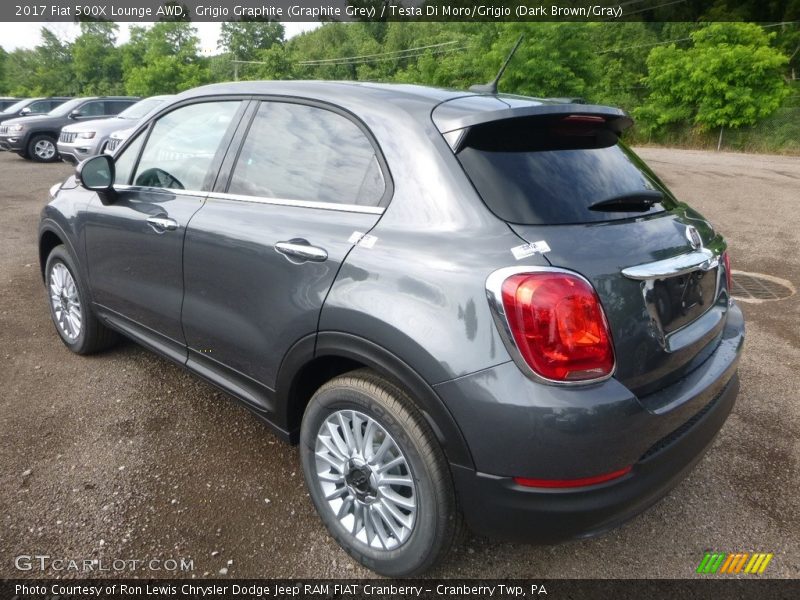 Grigio Graphite (Graphite Grey) / Testa Di Moro/Grigio (Dark Brown/Gray) 2017 Fiat 500X Lounge AWD