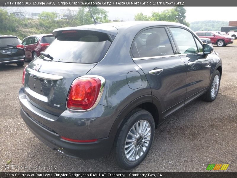 Grigio Graphite (Graphite Grey) / Testa Di Moro/Grigio (Dark Brown/Gray) 2017 Fiat 500X Lounge AWD