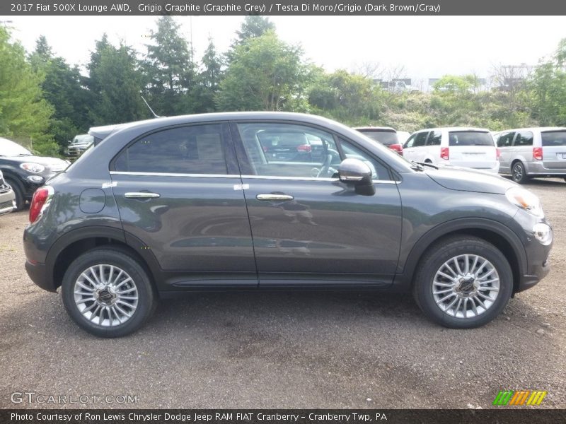 Grigio Graphite (Graphite Grey) / Testa Di Moro/Grigio (Dark Brown/Gray) 2017 Fiat 500X Lounge AWD