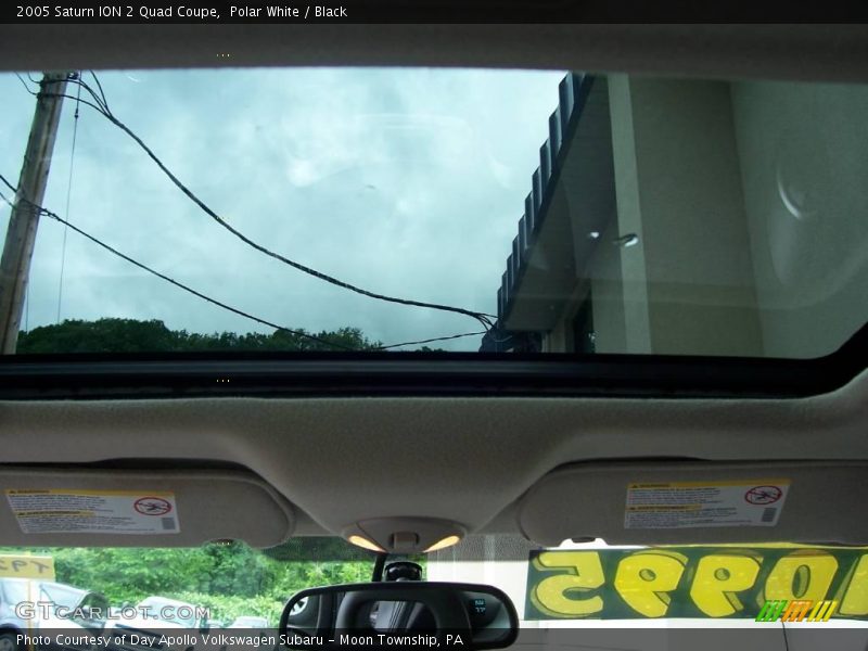 Polar White / Black 2005 Saturn ION 2 Quad Coupe