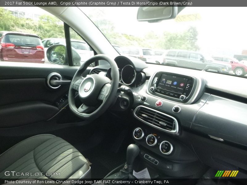 Grigio Graphite (Graphite Grey) / Testa Di Moro/Grigio (Dark Brown/Gray) 2017 Fiat 500X Lounge AWD