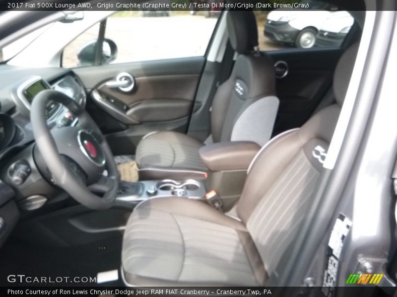 Grigio Graphite (Graphite Grey) / Testa Di Moro/Grigio (Dark Brown/Gray) 2017 Fiat 500X Lounge AWD