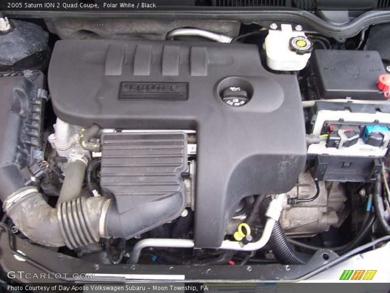 Polar White / Black 2005 Saturn ION 2 Quad Coupe