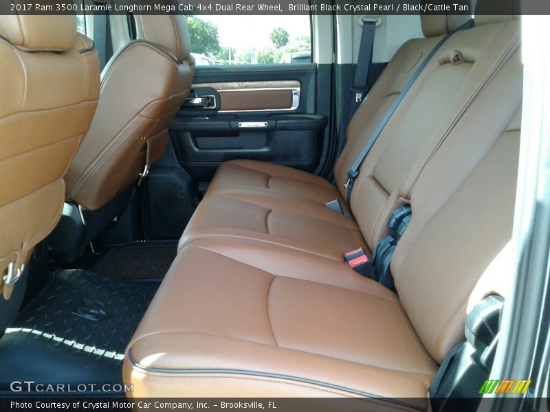 Brilliant Black Crystal Pearl / Black/Cattle Tan 2017 Ram 3500 Laramie Longhorn Mega Cab 4x4 Dual Rear Wheel