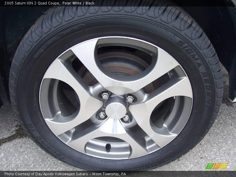 Polar White / Black 2005 Saturn ION 2 Quad Coupe