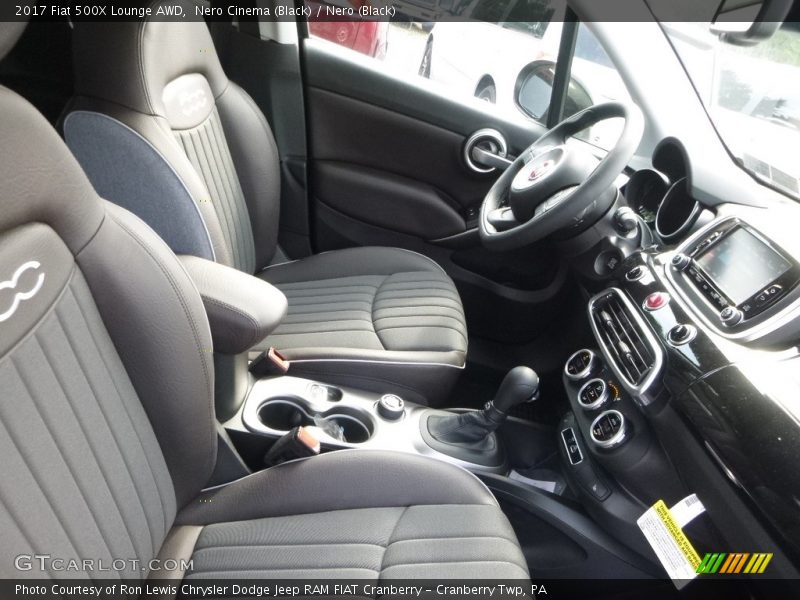 Nero Cinema (Black) / Nero (Black) 2017 Fiat 500X Lounge AWD