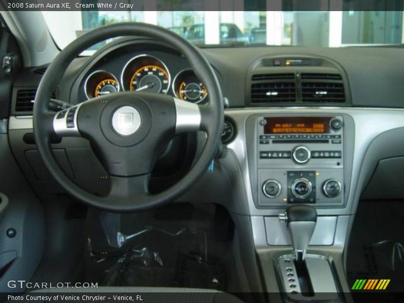 Cream White / Gray 2008 Saturn Aura XE