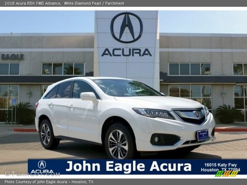 White Diamond Pearl / Parchment 2018 Acura RDX FWD Advance