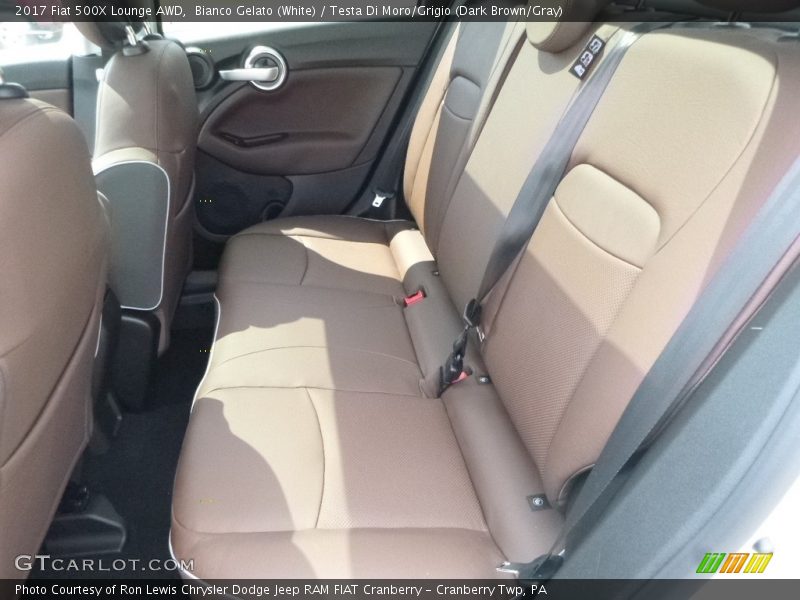 Bianco Gelato (White) / Testa Di Moro/Grigio (Dark Brown/Gray) 2017 Fiat 500X Lounge AWD