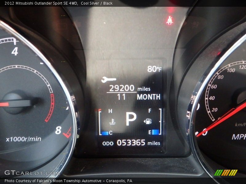 Cool Silver / Black 2012 Mitsubishi Outlander Sport SE 4WD