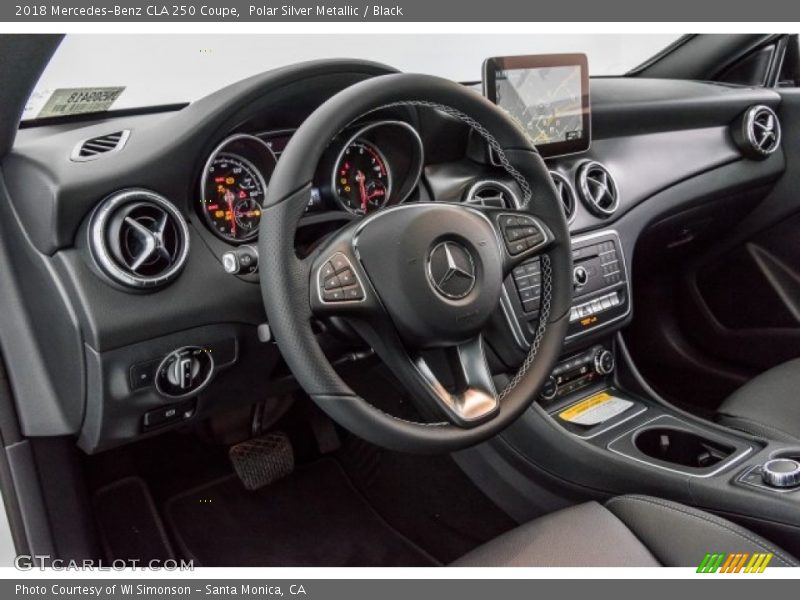 Polar Silver Metallic / Black 2018 Mercedes-Benz CLA 250 Coupe