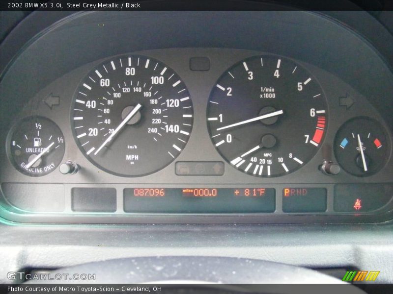 Steel Grey Metallic / Black 2002 BMW X5 3.0i