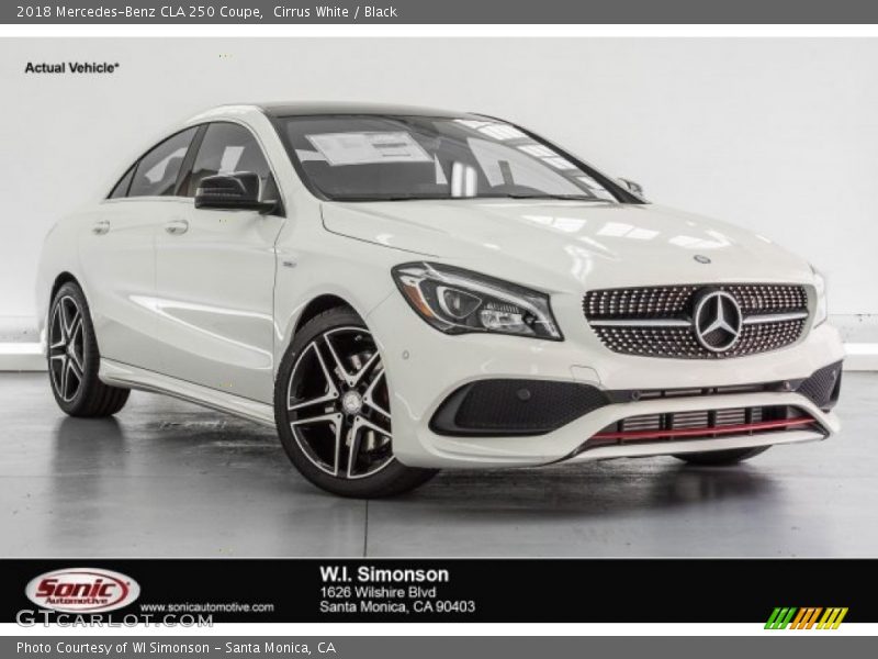 Cirrus White / Black 2018 Mercedes-Benz CLA 250 Coupe