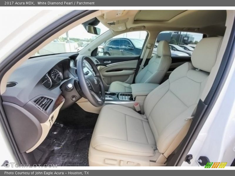 Front Seat of 2017 MDX 