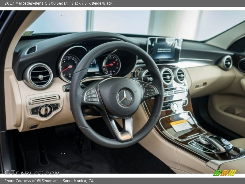 Black / Silk Beige/Black 2017 Mercedes-Benz C 300 Sedan