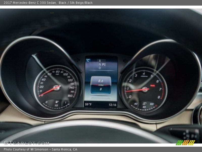 Black / Silk Beige/Black 2017 Mercedes-Benz C 300 Sedan