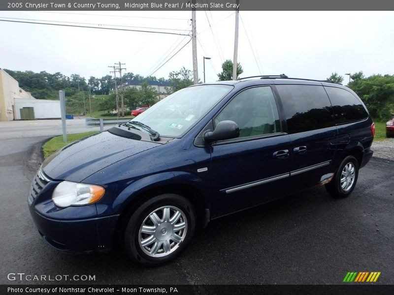 Midnight Blue Pearl / Medium Slate Gray 2005 Chrysler Town & Country Touring