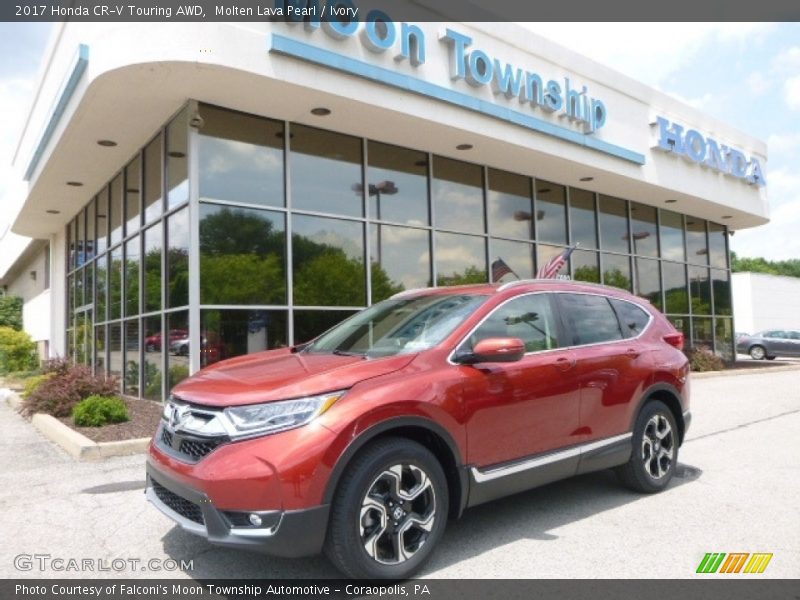 Molten Lava Pearl / Ivory 2017 Honda CR-V Touring AWD