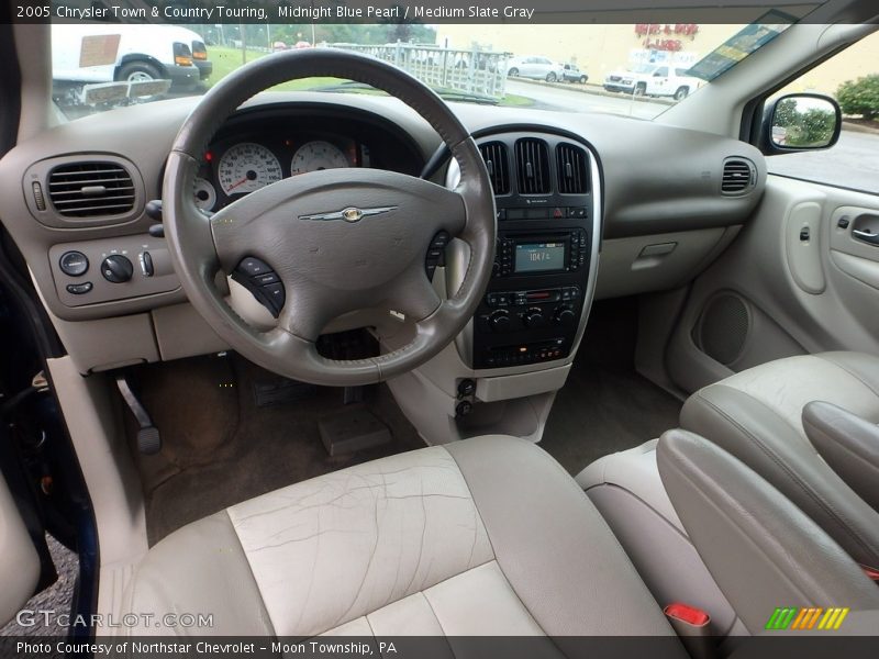 Midnight Blue Pearl / Medium Slate Gray 2005 Chrysler Town & Country Touring