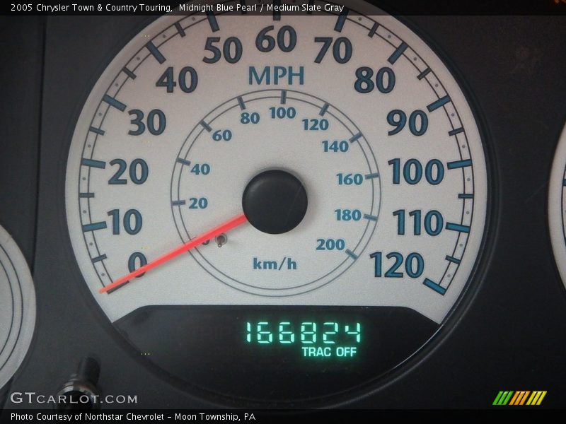 Midnight Blue Pearl / Medium Slate Gray 2005 Chrysler Town & Country Touring