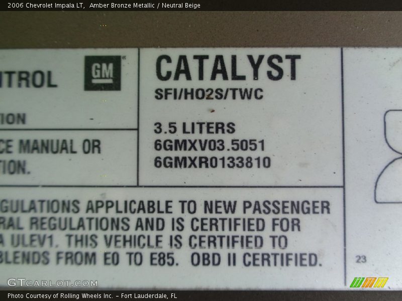 Amber Bronze Metallic / Neutral Beige 2006 Chevrolet Impala LT