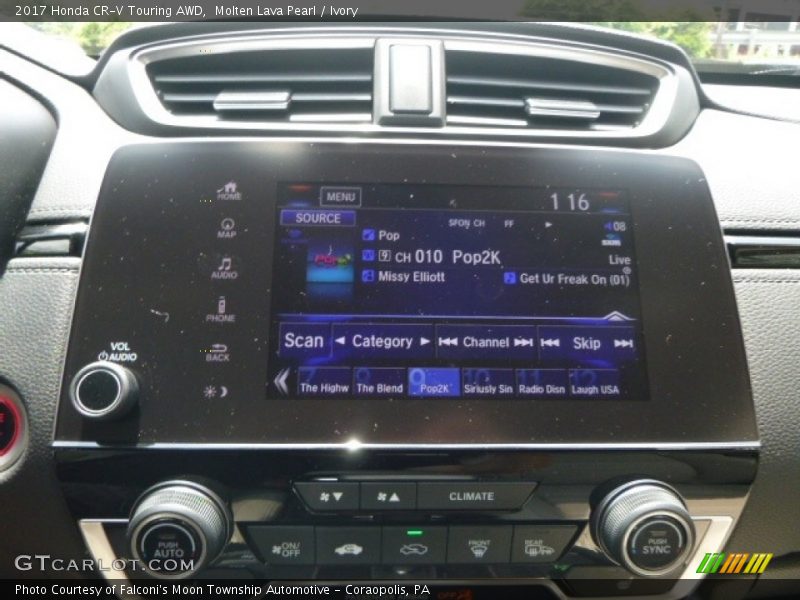 Molten Lava Pearl / Ivory 2017 Honda CR-V Touring AWD