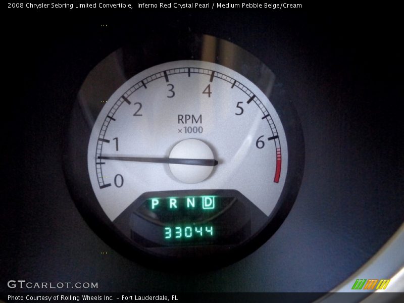 Inferno Red Crystal Pearl / Medium Pebble Beige/Cream 2008 Chrysler Sebring Limited Convertible