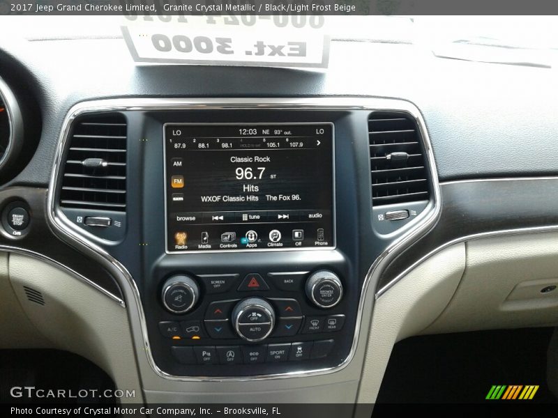 Granite Crystal Metallic / Black/Light Frost Beige 2017 Jeep Grand Cherokee Limited