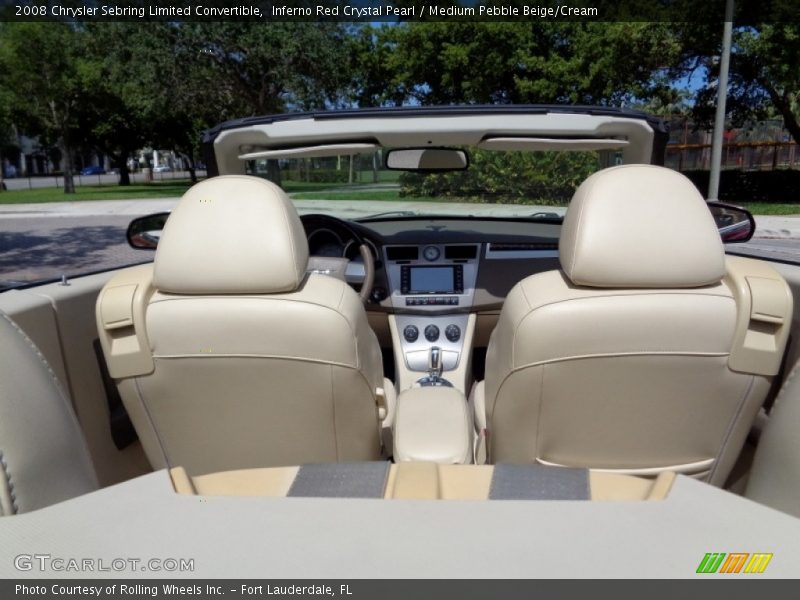 Inferno Red Crystal Pearl / Medium Pebble Beige/Cream 2008 Chrysler Sebring Limited Convertible