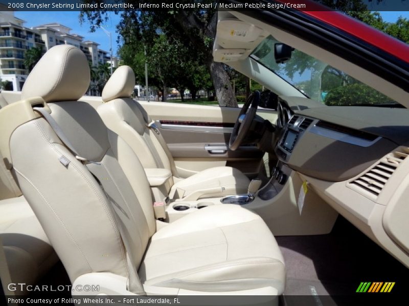Inferno Red Crystal Pearl / Medium Pebble Beige/Cream 2008 Chrysler Sebring Limited Convertible