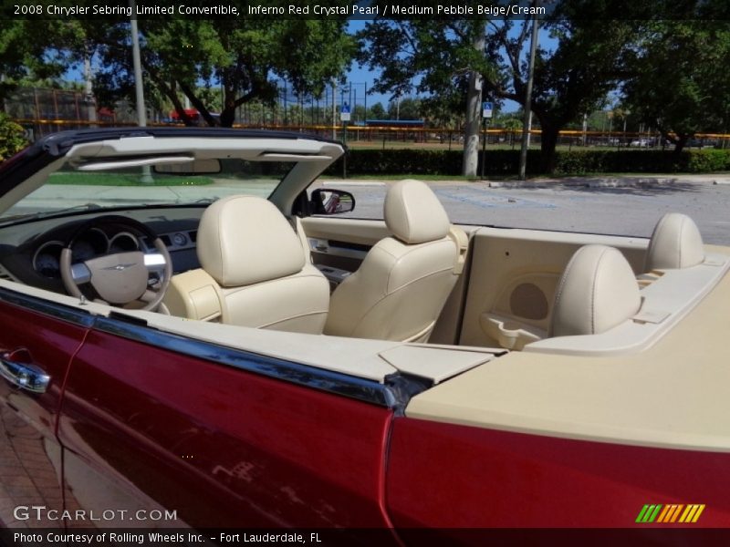 Inferno Red Crystal Pearl / Medium Pebble Beige/Cream 2008 Chrysler Sebring Limited Convertible