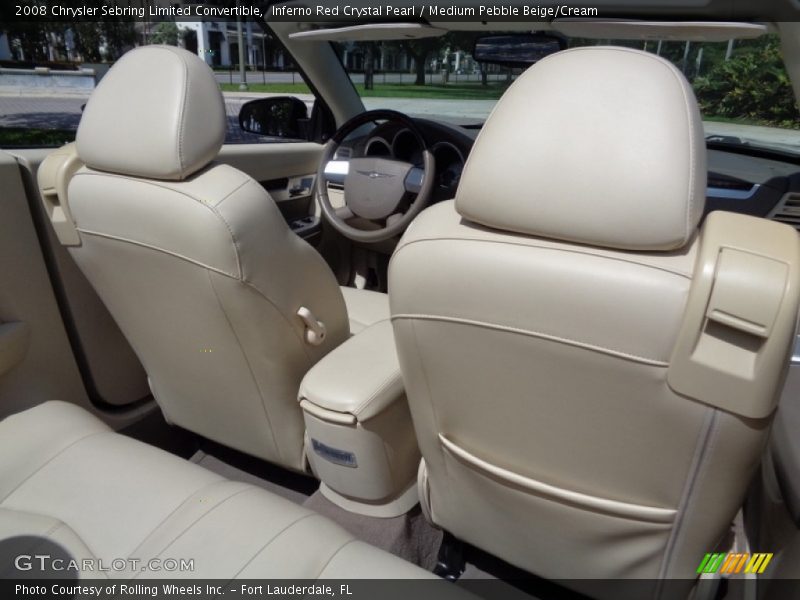 Inferno Red Crystal Pearl / Medium Pebble Beige/Cream 2008 Chrysler Sebring Limited Convertible