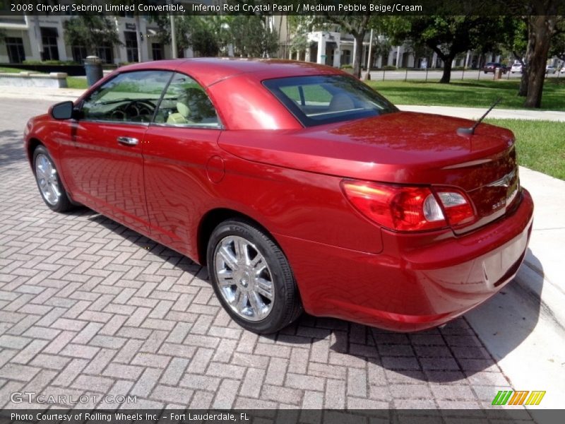 Inferno Red Crystal Pearl / Medium Pebble Beige/Cream 2008 Chrysler Sebring Limited Convertible