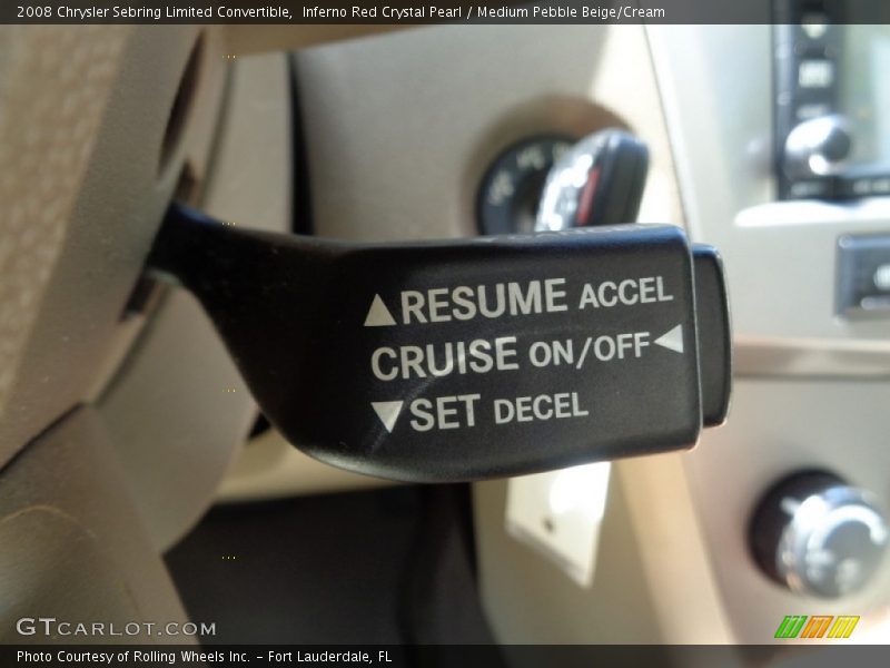 Inferno Red Crystal Pearl / Medium Pebble Beige/Cream 2008 Chrysler Sebring Limited Convertible