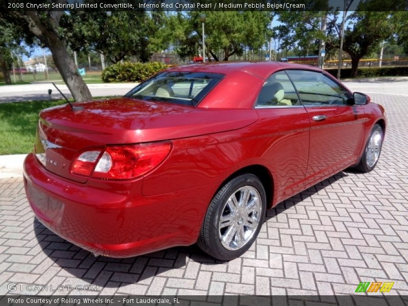 Inferno Red Crystal Pearl / Medium Pebble Beige/Cream 2008 Chrysler Sebring Limited Convertible