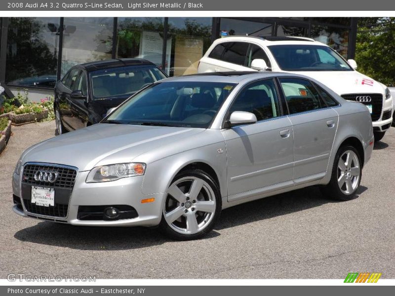 Light Silver Metallic / Black 2008 Audi A4 3.2 Quattro S-Line Sedan