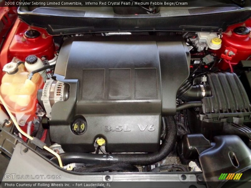 Inferno Red Crystal Pearl / Medium Pebble Beige/Cream 2008 Chrysler Sebring Limited Convertible