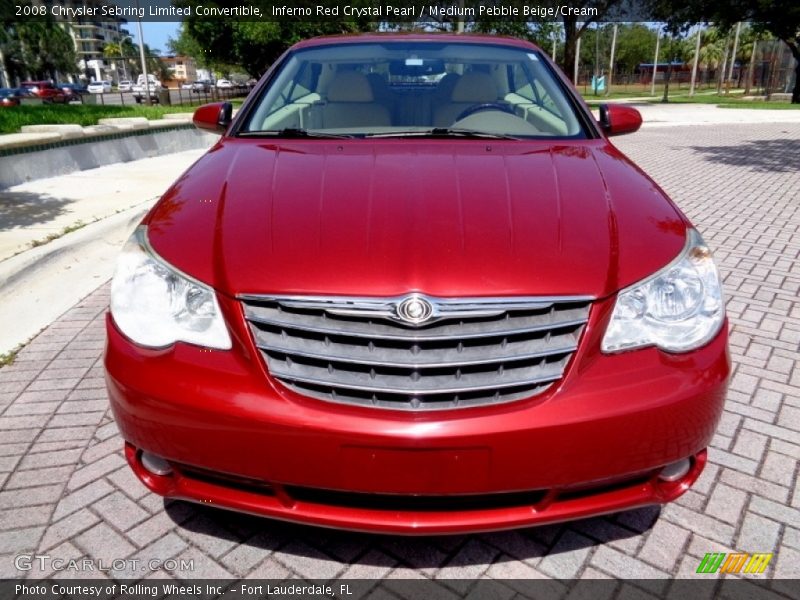 Inferno Red Crystal Pearl / Medium Pebble Beige/Cream 2008 Chrysler Sebring Limited Convertible