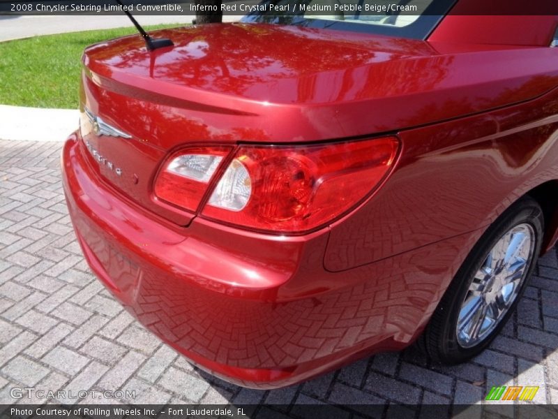 Inferno Red Crystal Pearl / Medium Pebble Beige/Cream 2008 Chrysler Sebring Limited Convertible