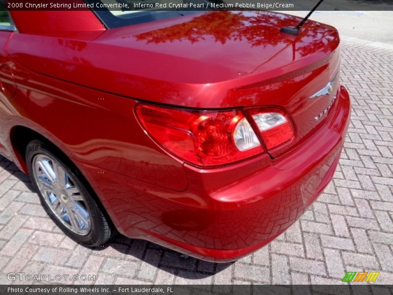 Inferno Red Crystal Pearl / Medium Pebble Beige/Cream 2008 Chrysler Sebring Limited Convertible