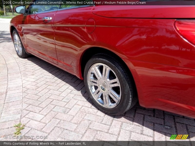 Inferno Red Crystal Pearl / Medium Pebble Beige/Cream 2008 Chrysler Sebring Limited Convertible