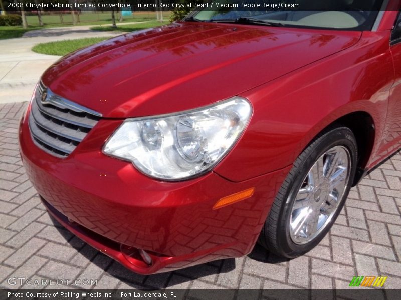 Inferno Red Crystal Pearl / Medium Pebble Beige/Cream 2008 Chrysler Sebring Limited Convertible