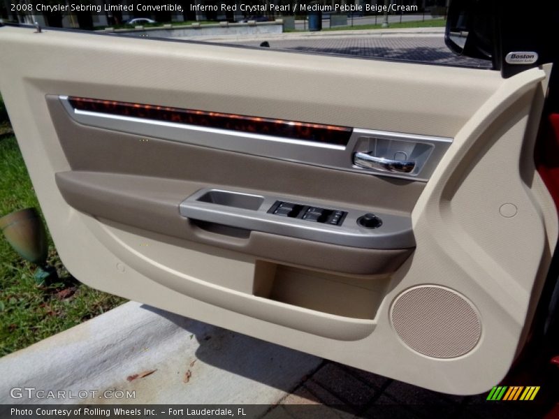Inferno Red Crystal Pearl / Medium Pebble Beige/Cream 2008 Chrysler Sebring Limited Convertible