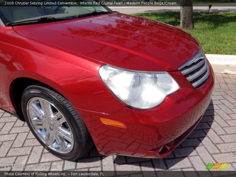 Inferno Red Crystal Pearl / Medium Pebble Beige/Cream 2008 Chrysler Sebring Limited Convertible