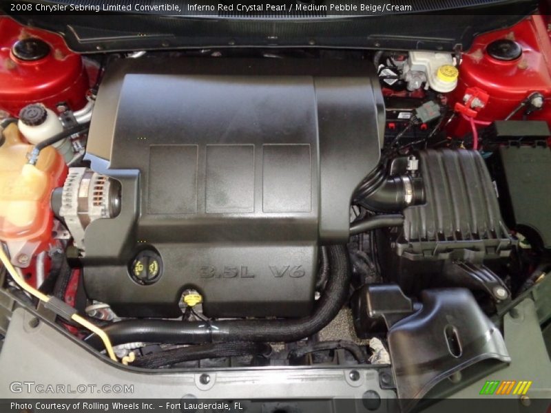 Inferno Red Crystal Pearl / Medium Pebble Beige/Cream 2008 Chrysler Sebring Limited Convertible