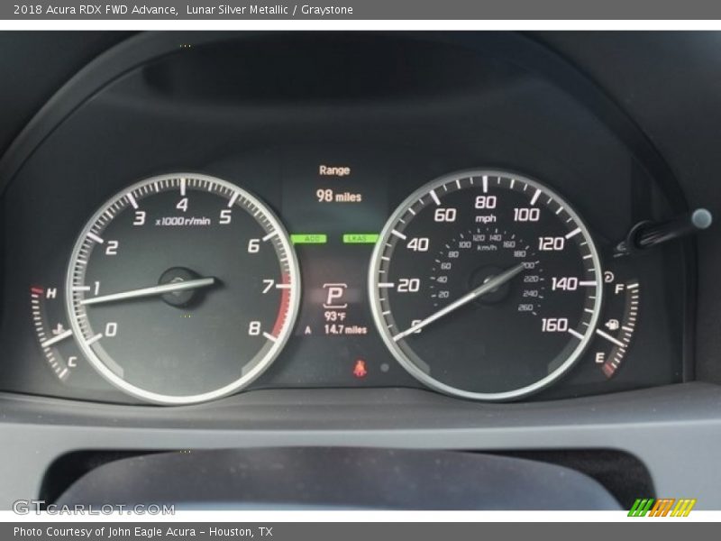 Lunar Silver Metallic / Graystone 2018 Acura RDX FWD Advance