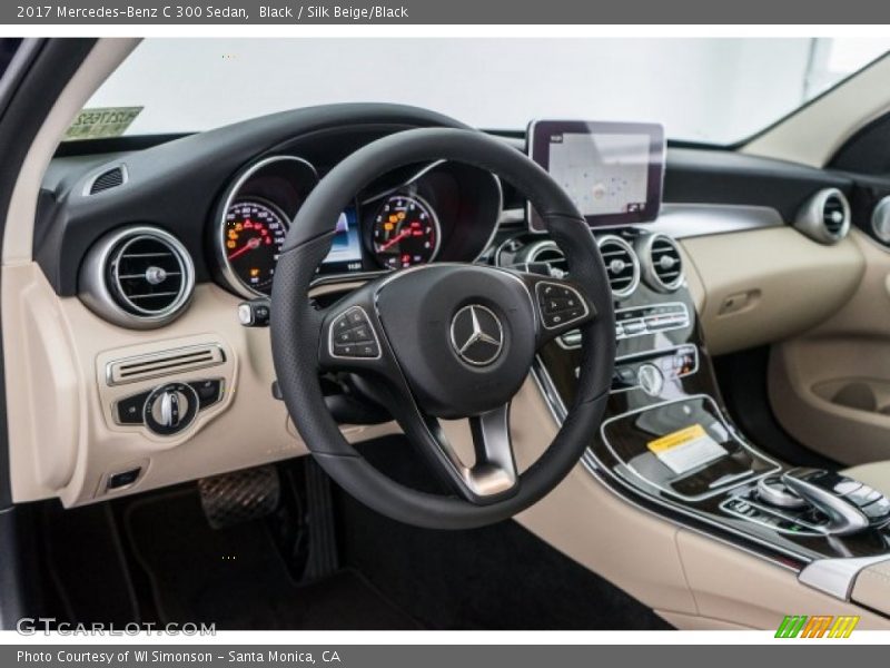 Black / Silk Beige/Black 2017 Mercedes-Benz C 300 Sedan