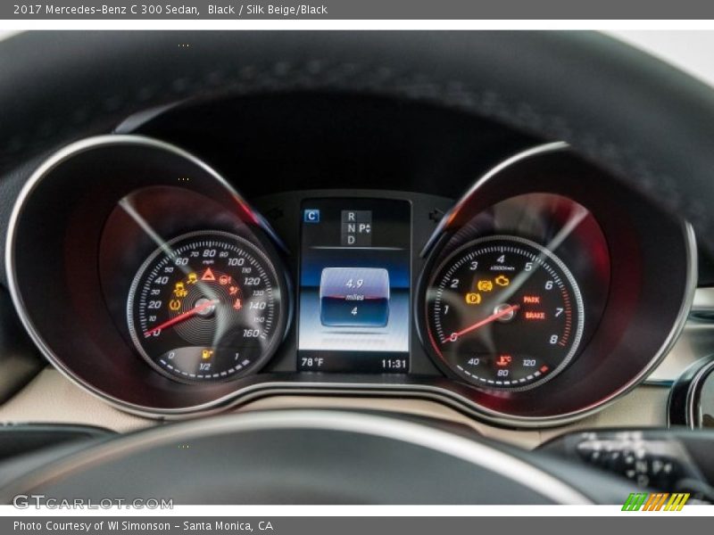 Black / Silk Beige/Black 2017 Mercedes-Benz C 300 Sedan